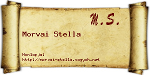 Morvai Stella névjegykártya